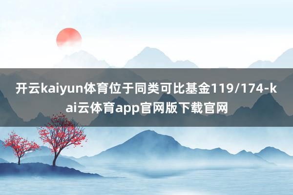 开云kaiyun体育位于同类可比基金119/174-kai云体育app官网版下载官网