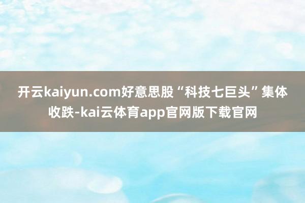 开云kaiyun.com　　好意思股“科技七巨头”集体收跌-kai云体育app官网版下载官网
