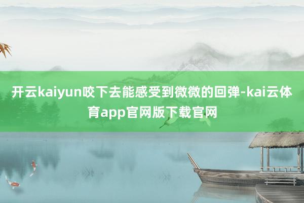 开云kaiyun咬下去能感受到微微的回弹-kai云体育app官网版下载官网