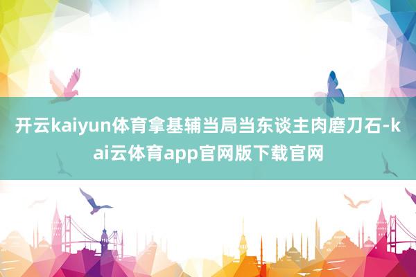 开云kaiyun体育拿基辅当局当东谈主肉磨刀石-kai云体育app官网版下载官网