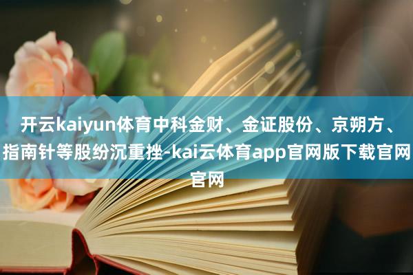 开云kaiyun体育中科金财、金证股份、京朔方、指南针等股纷沉重挫-kai云体育app官网版下载官网
