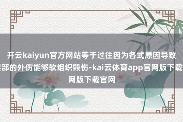 开云kaiyun官方网站等于过往因为各式原因导致的腰部的外伤能够软组织毁伤-kai云体育app官网版下载官网
